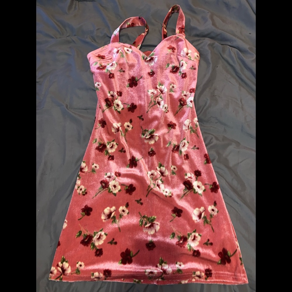 Floral Velvet Forever 21 mini dress